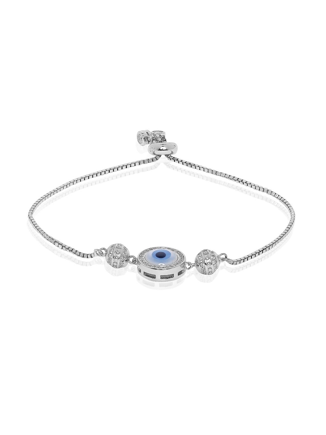 

ahilya Women Sterling Silver Silver-Plated Charm Bracelet