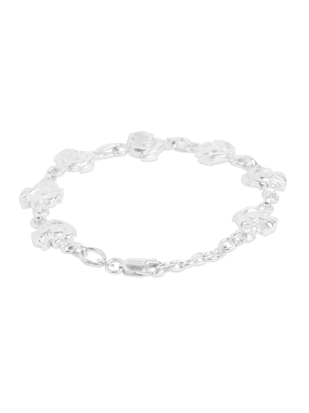 

ahilya 92.5 Sterling Silver-Plated Ganesha Link Bracelet