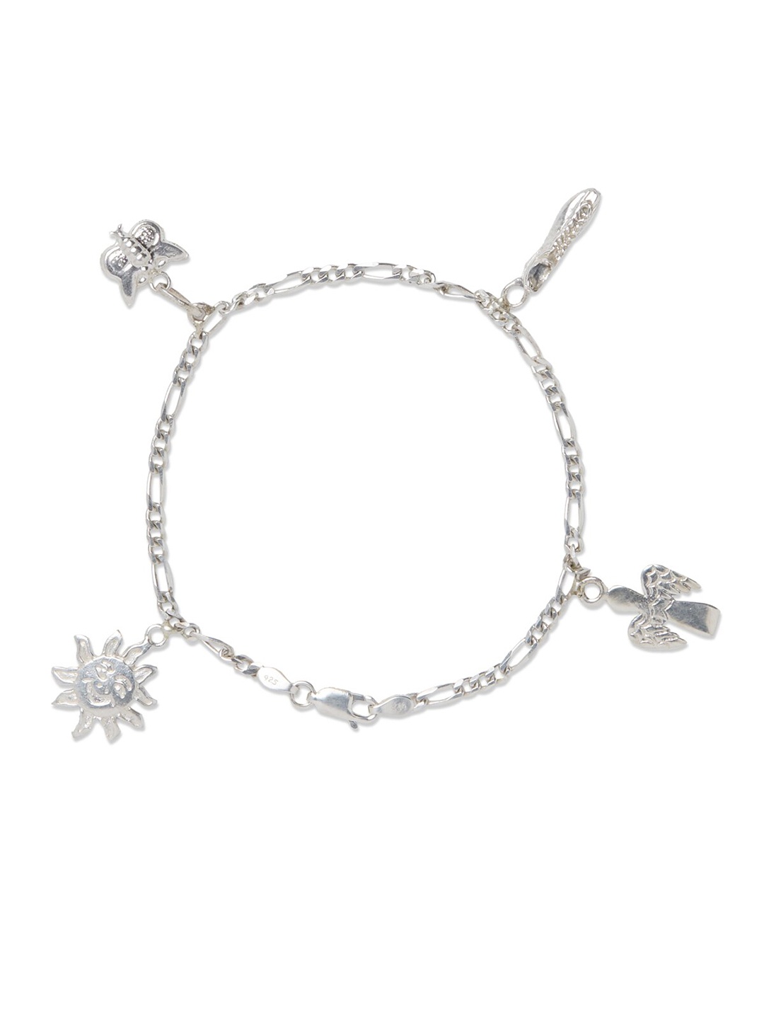 

ahilya 92.5 Sterling Silver-Plated Charm Bracelet