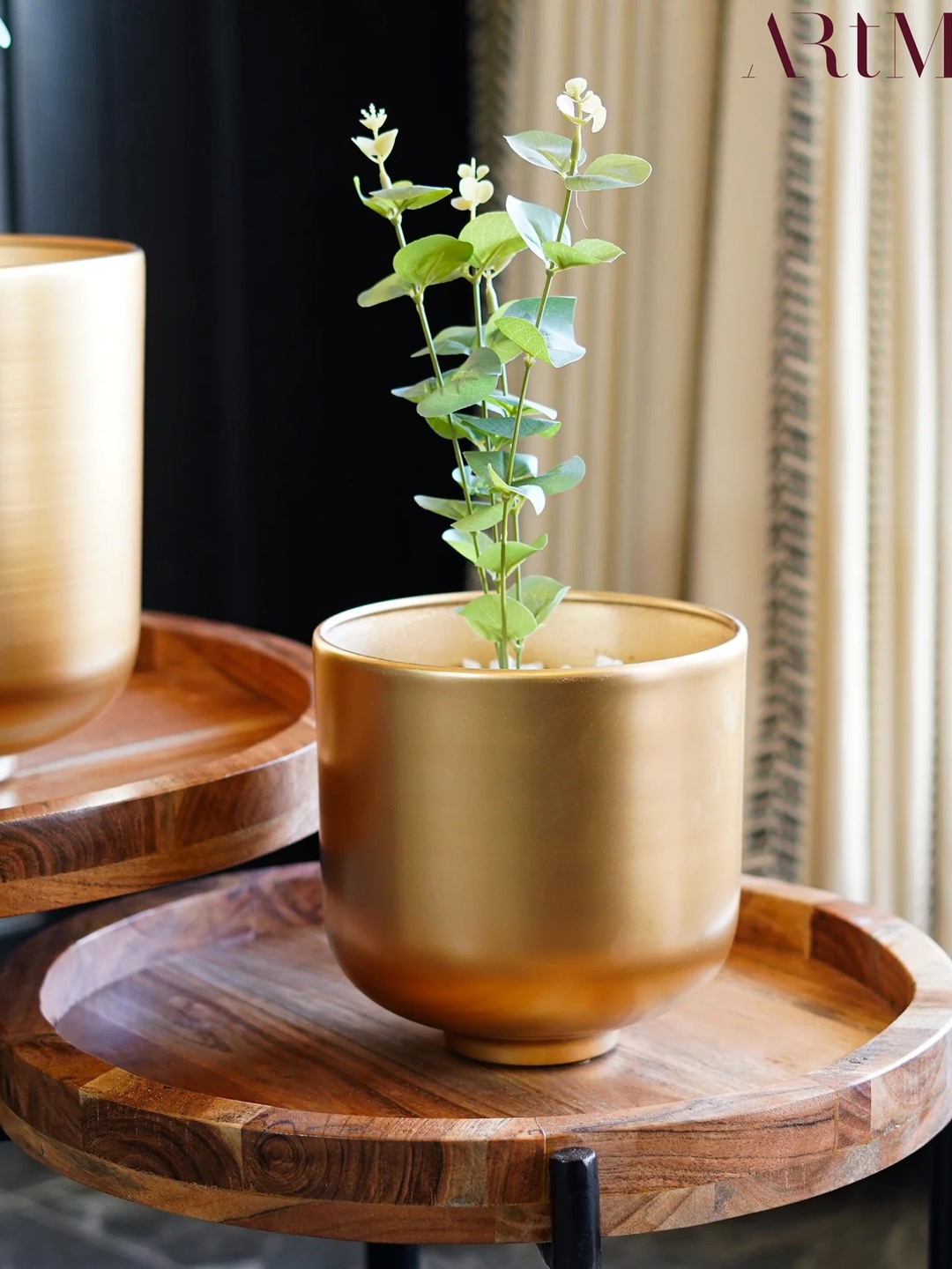 

THE ARTMENT Oasis Gold-Toned Metal Planter