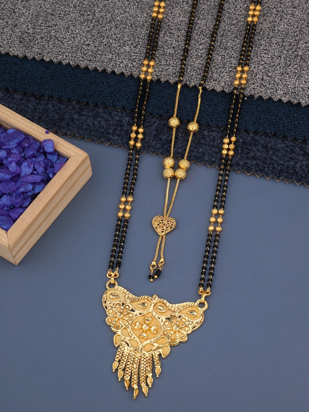 

Vita Bella Set Of 2 Gold-Plated Mangalsutra
