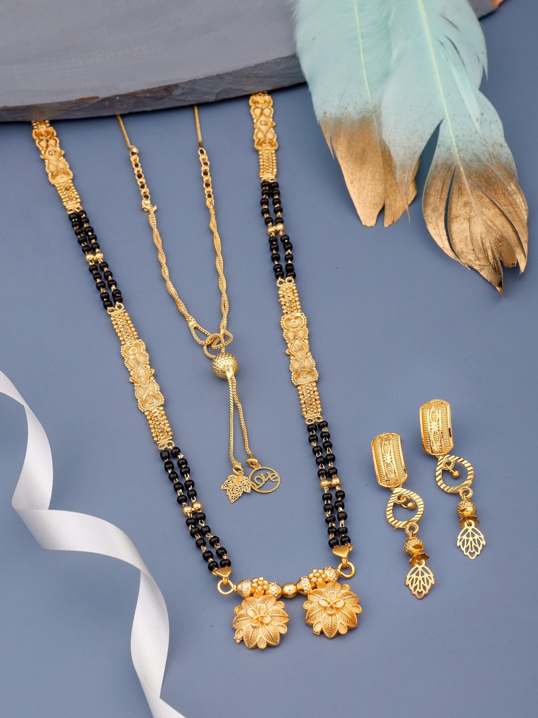 

Vita Bella Set Of 2 Gold-Plated Mangalsutra Set