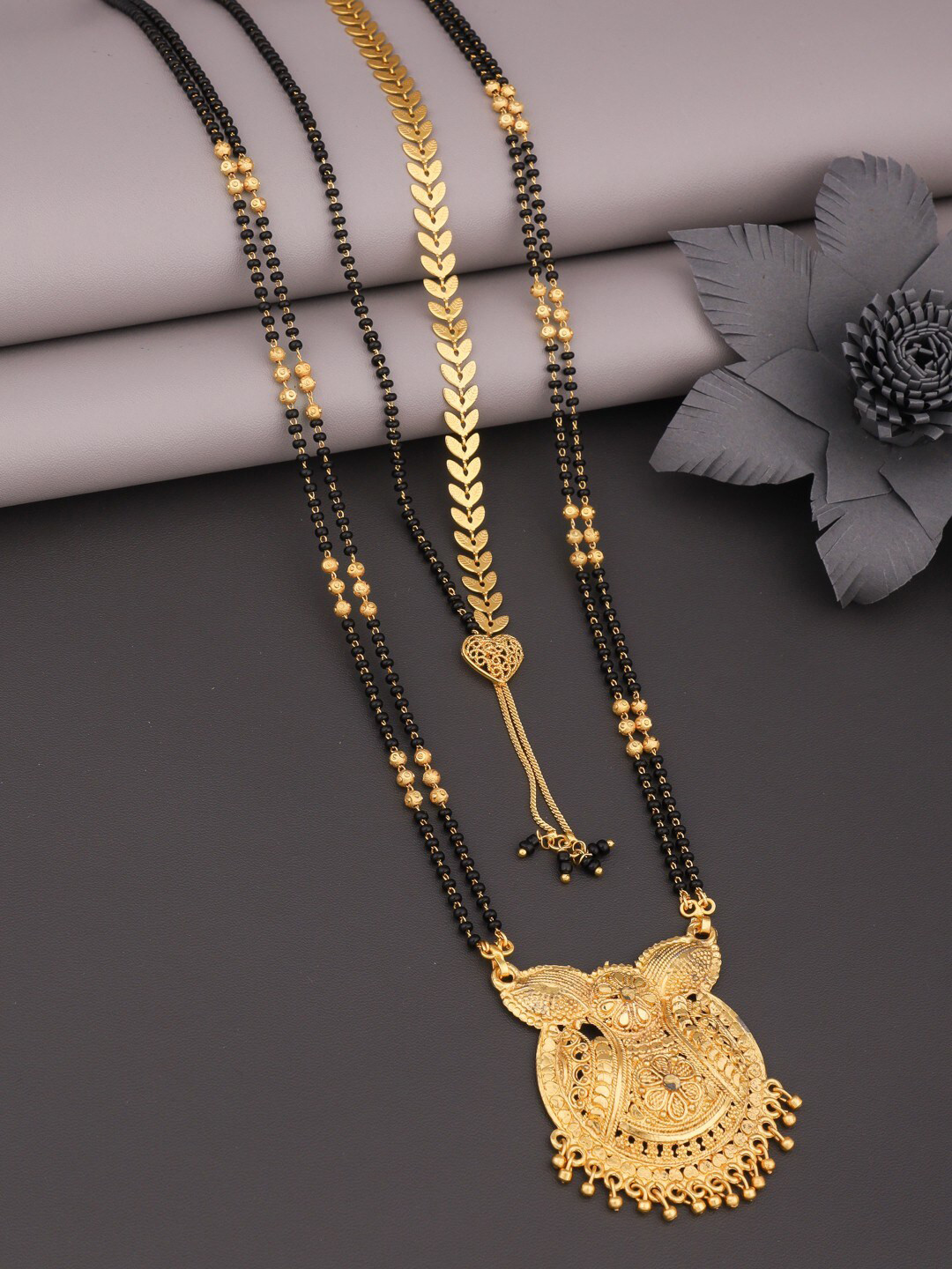 

Vita Bella Set Of 2 Gold-Plated Mangalsutra