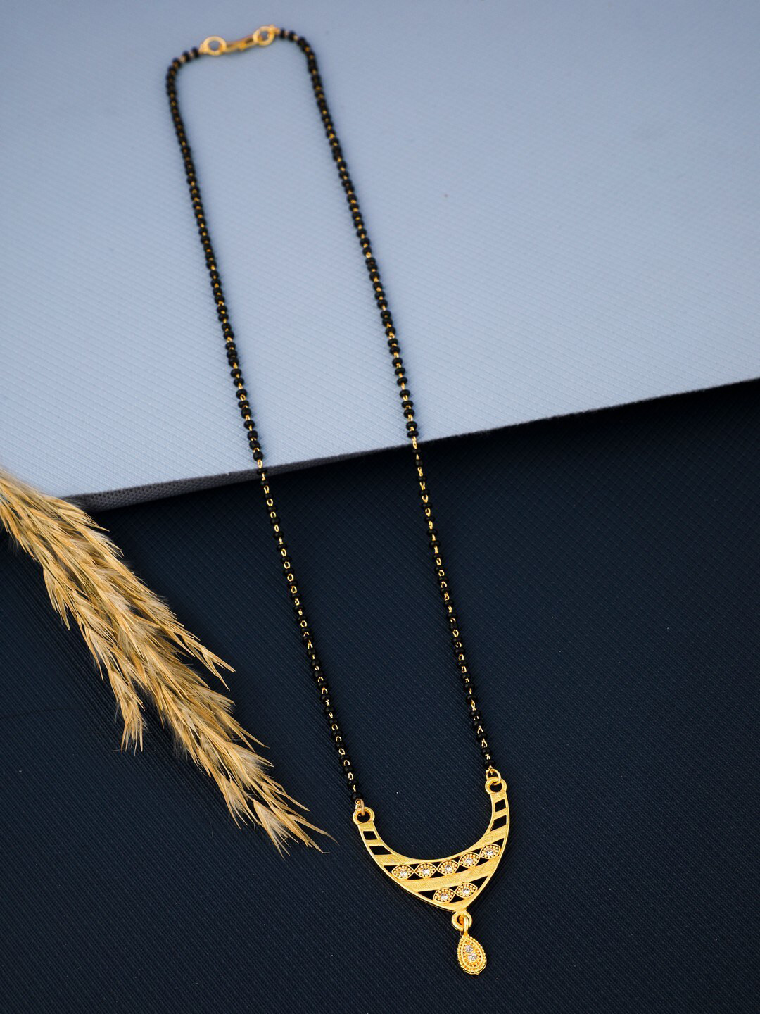 

Vita Bella Gold-Plated Stone-Studded Alloy Mangalsutra