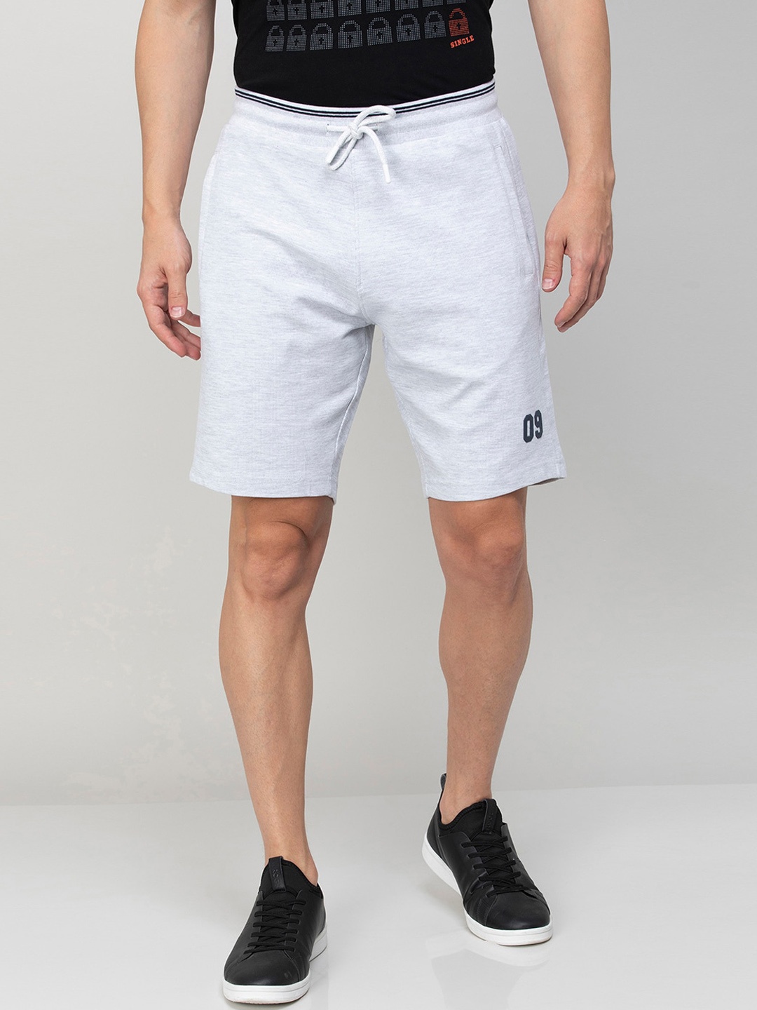 

Fame Forever by Lifestyle Men Cotton Regular Fit Mid-Rise Shorts, Grey melange