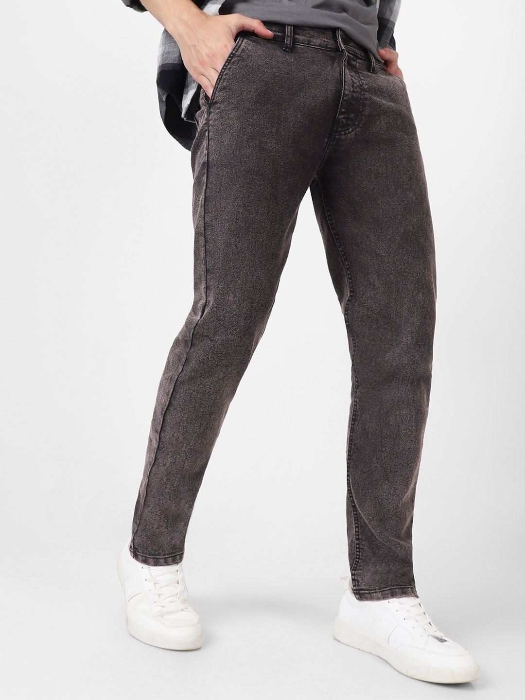 

Urbano Fashion Men Slim Fit Heavy Fade Stretchable Cotton Jeans, Black