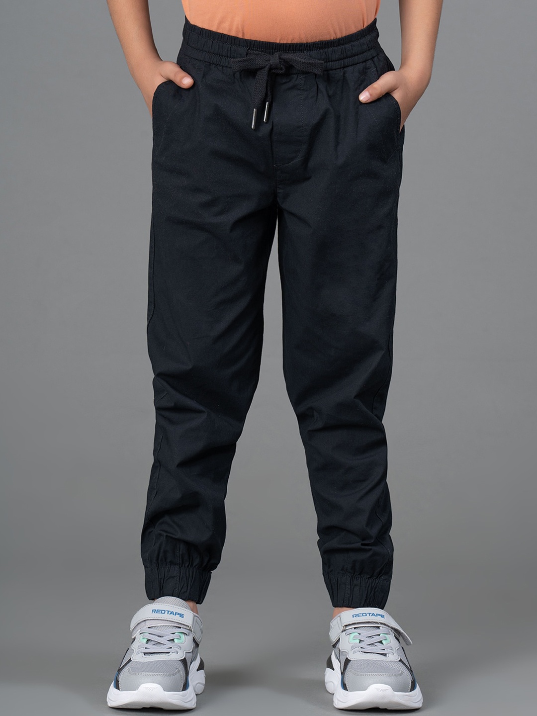 

Red Tape Boys Regular Fit Mid-Rise Joggers, Black