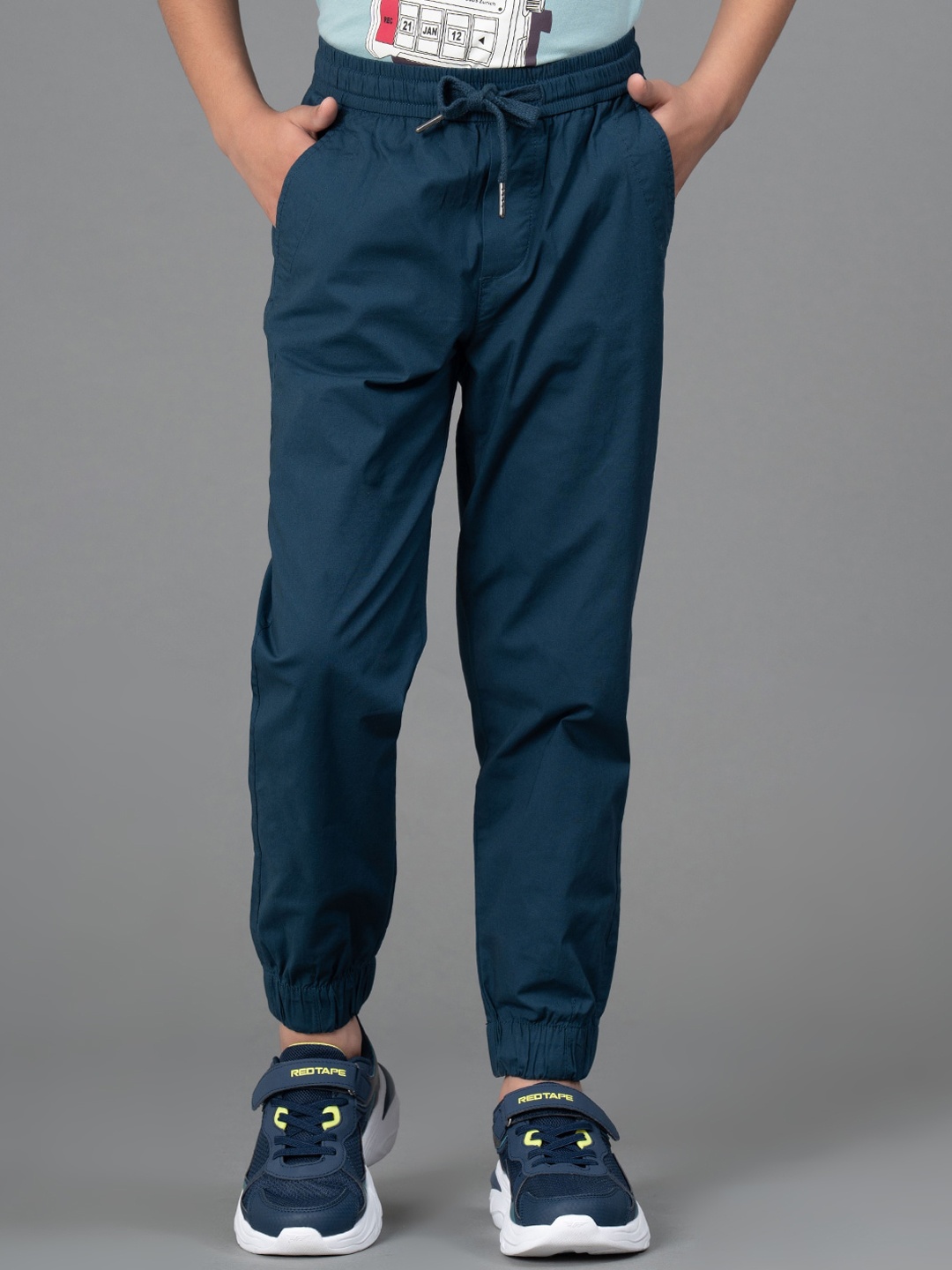 

Red Tape Boys Regular Fit Mid-Rise Joggers, Blue