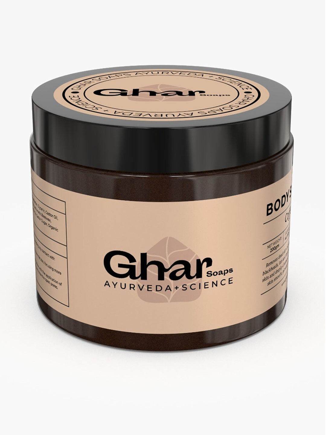 

GHAR SOAPS Ayurveda + Science Body Polishing Coffee Sugar Scrub-200 gm, Brown