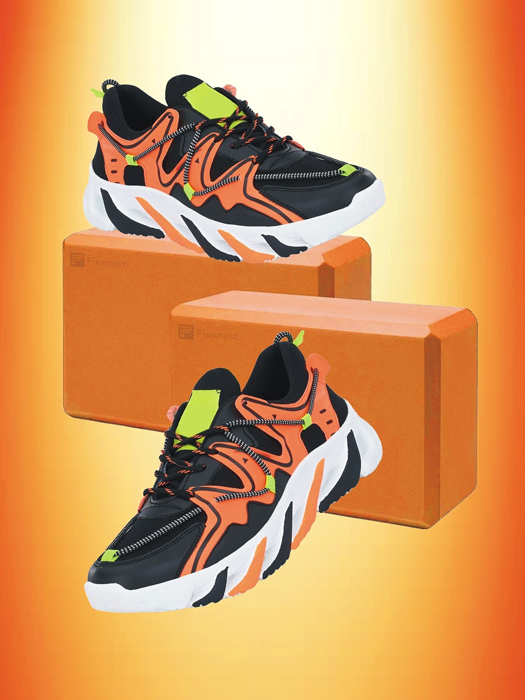 

MANSAMUSA Men All Rounder Running Non-Marking Shoes, Black