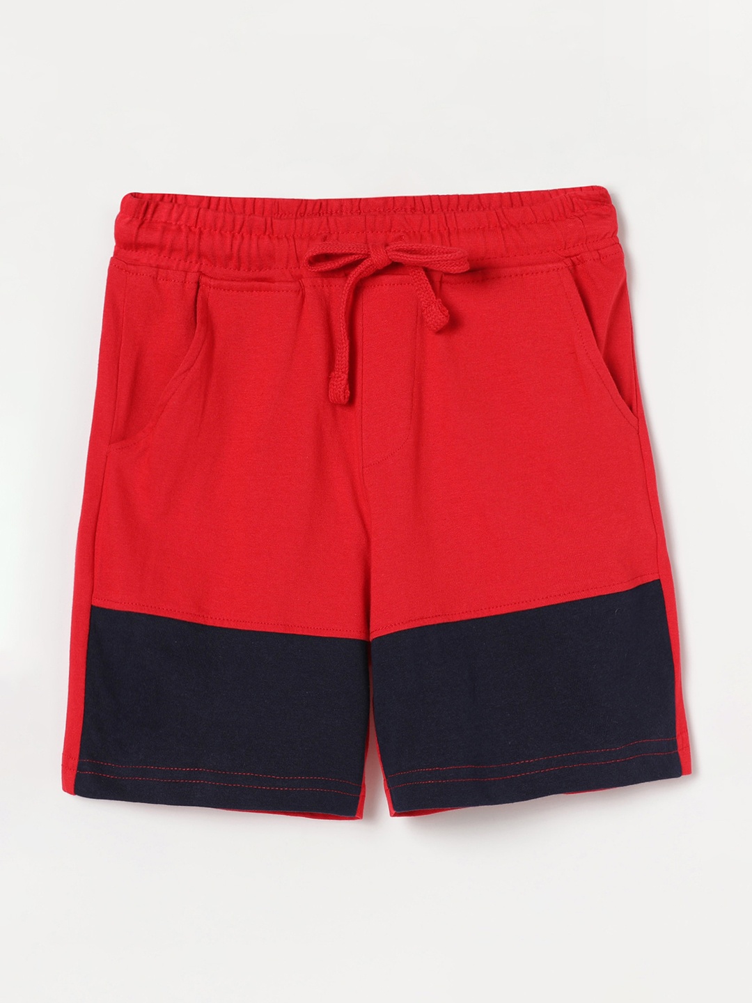 

Fame Forever by Lifestyle Boys Colourblocked Pure Cotton Shorts, Red
