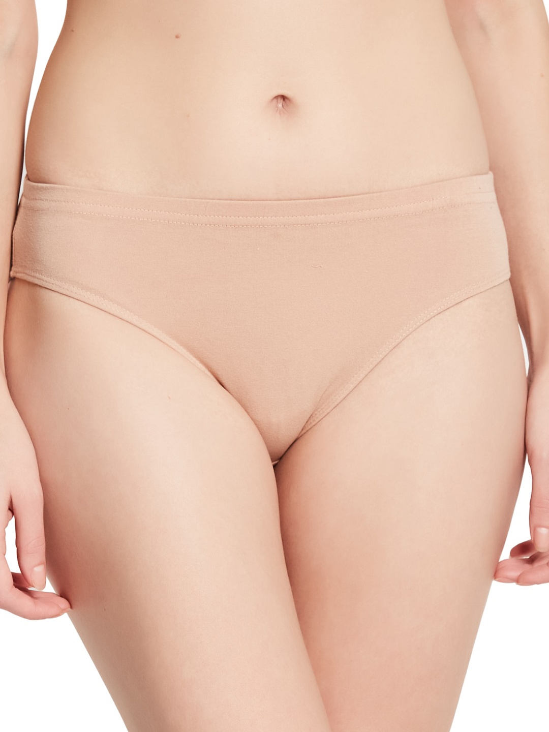 

UNMADE Women Mid-Rise Anti Bacterial Bikini Briefs, Beige