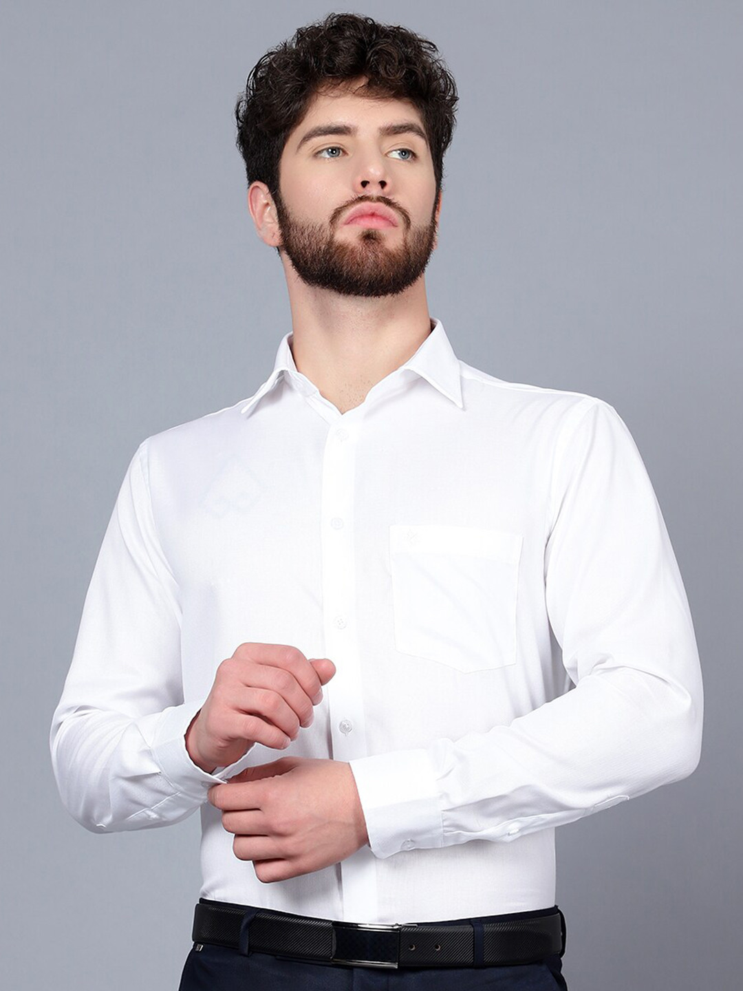 

Cantabil Cotton Formal Shirt, White