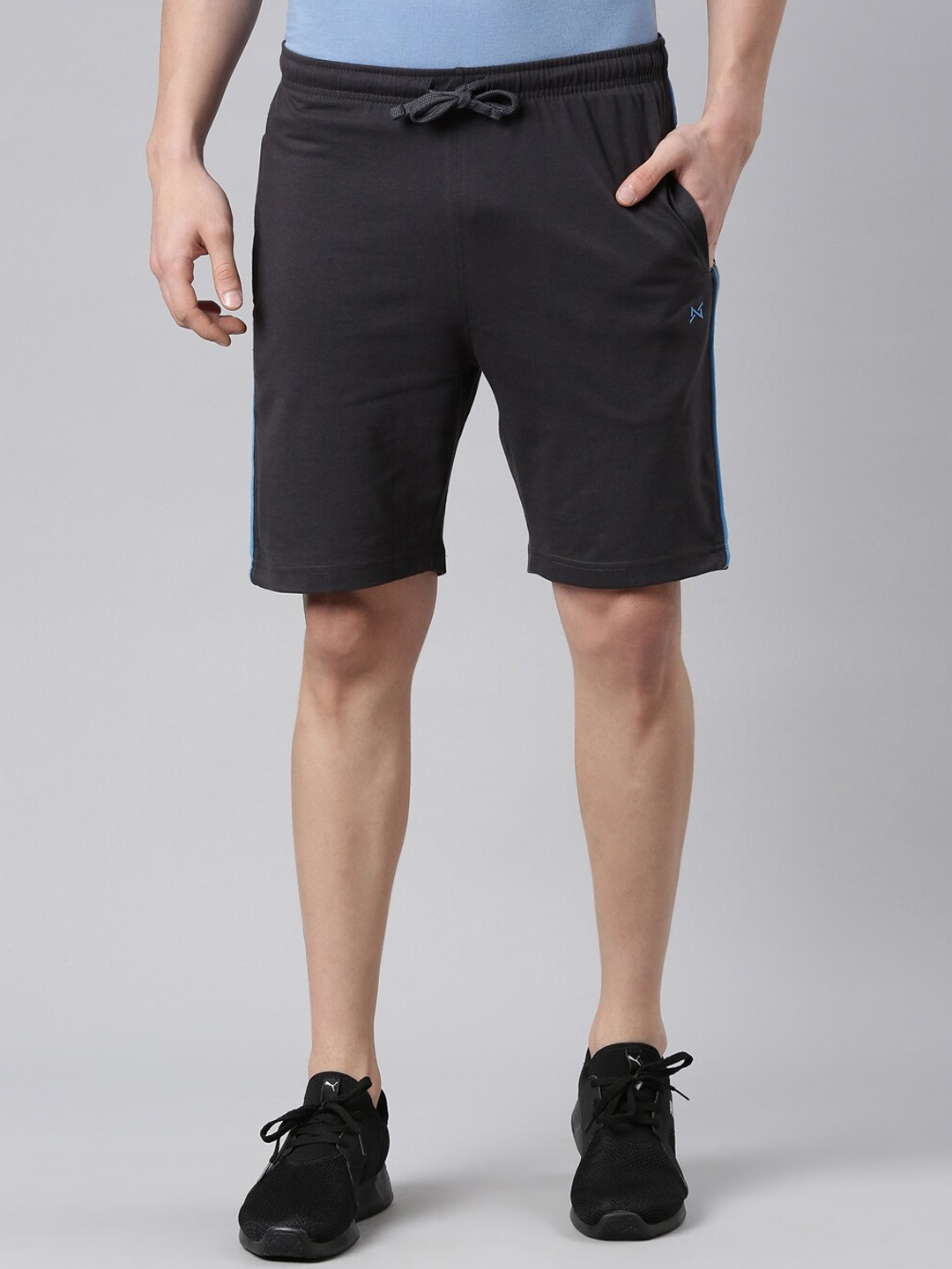 

Force NXT Men Solid Pack of 2 Super Combed Cotton Bermuda, Charcoal