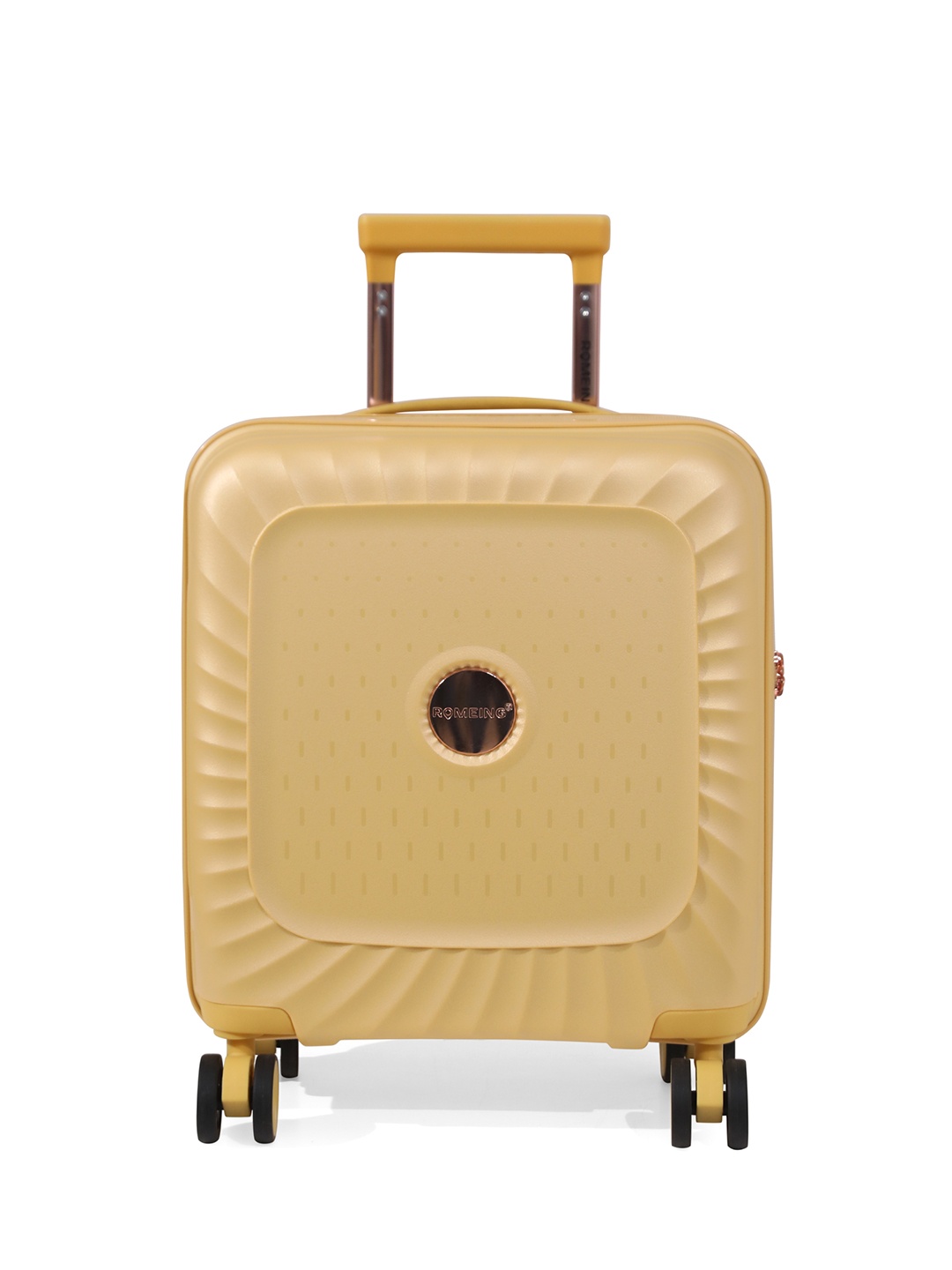 

ROMEING SICILY Textured Cabin Small Hard-Sided Trolley Bag, Yellow
