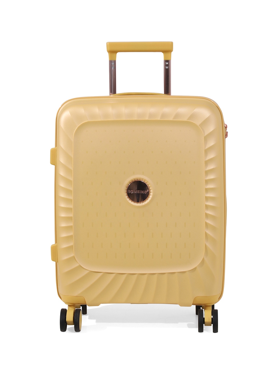 

ROMEING SICILY Textured Hard-Sided Small Trolley Bag, Gold