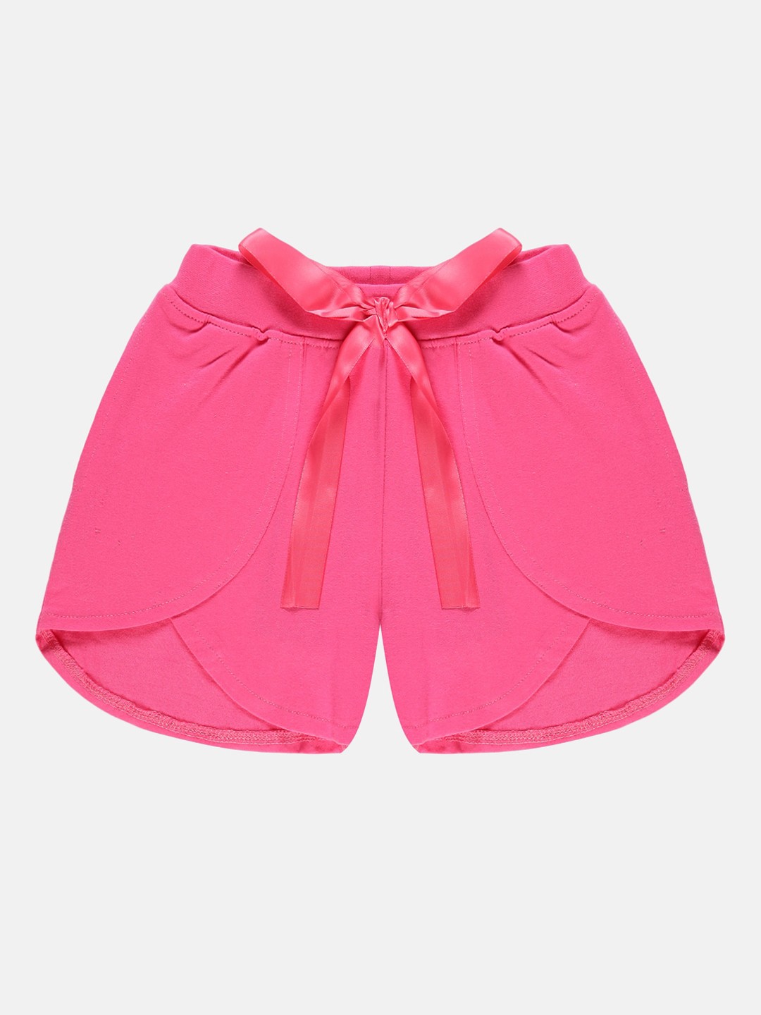 

KiddoPanti Girls Tulip Hem Pure Cotton Shorts, Pink