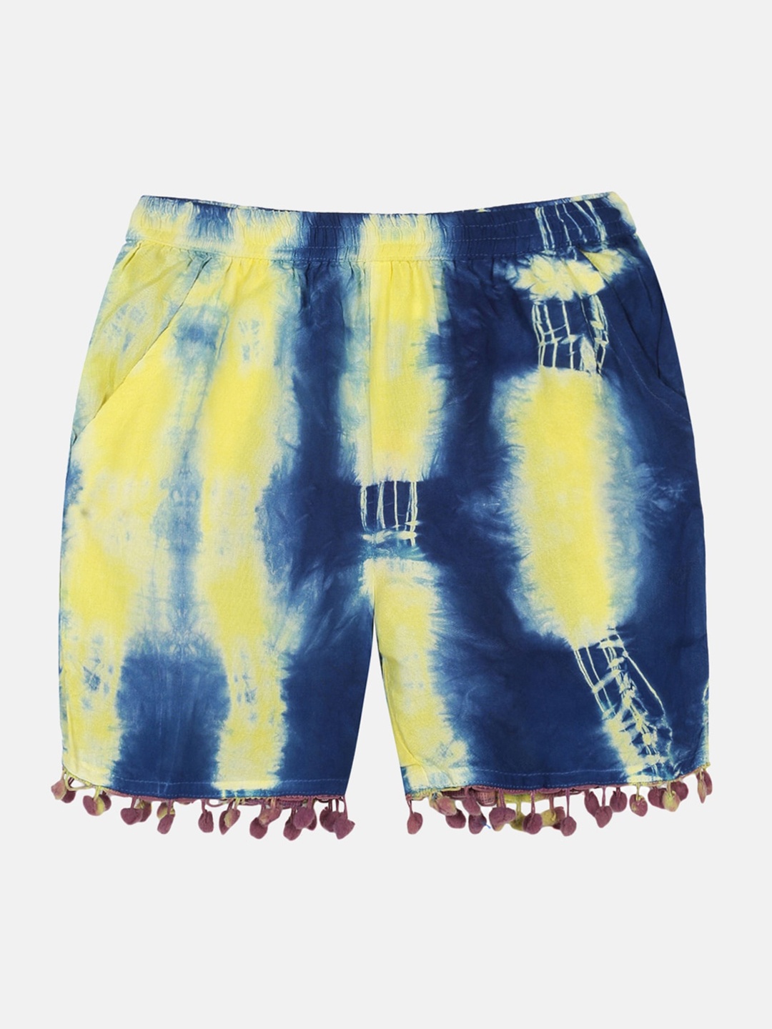 

KiddoPanti Girls Printed Regular Fit Shorts, Yellow