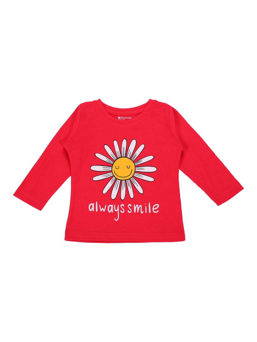 

Bodycare Kids Girls Typography Printed T-shirt, Red