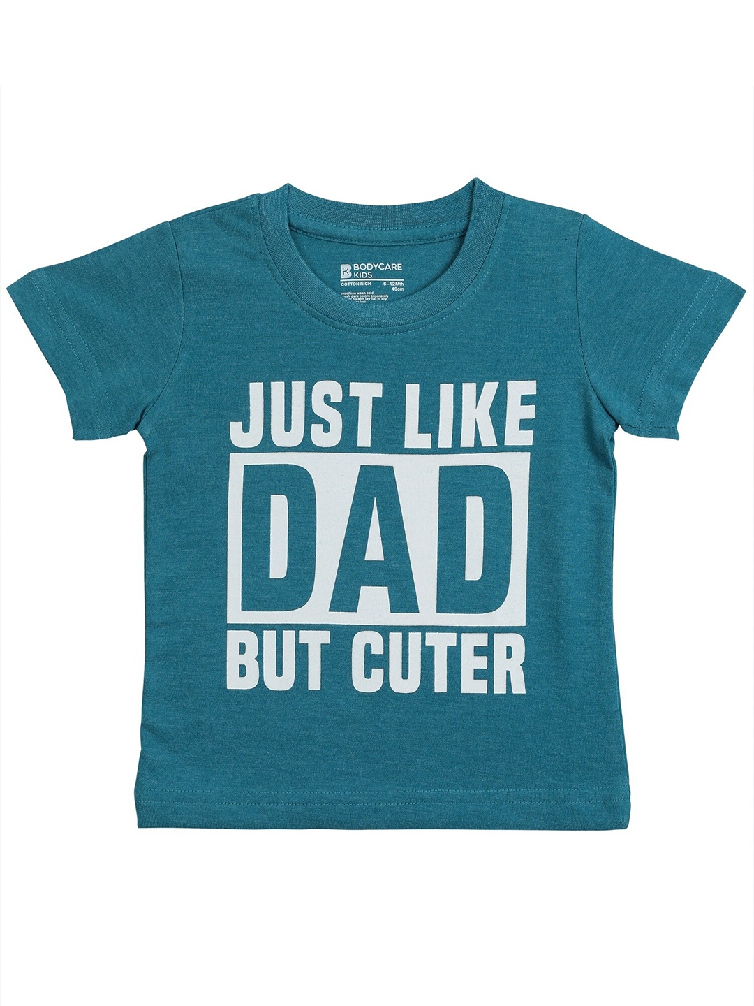 

Bodycare Kids Infant Boys Round Neck Typography Printed Cotton T-shirt, Blue