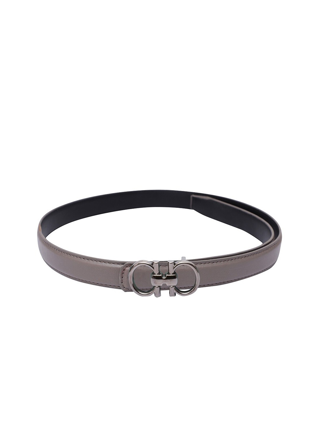 

thickskin Women Solid Push Pin Slim Belt, Grey