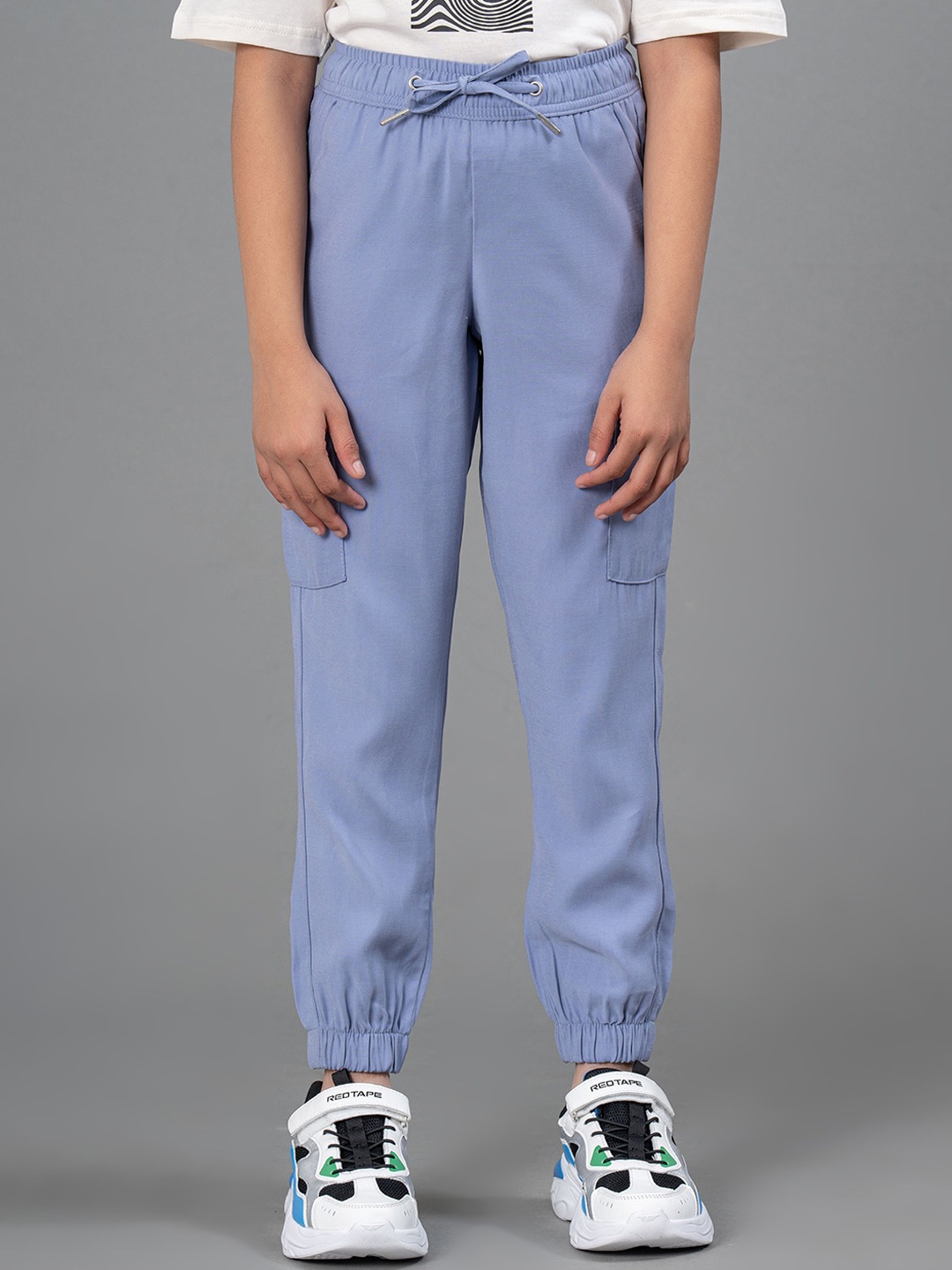 

Mode by Red Tape Girls Mid Rise Plain Joggers, Purple