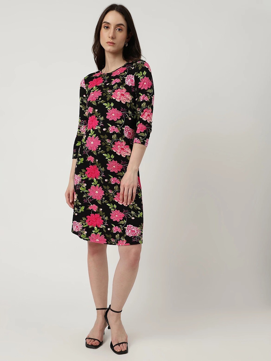 

Marks & Spencer Floral Printed Dress, Black
