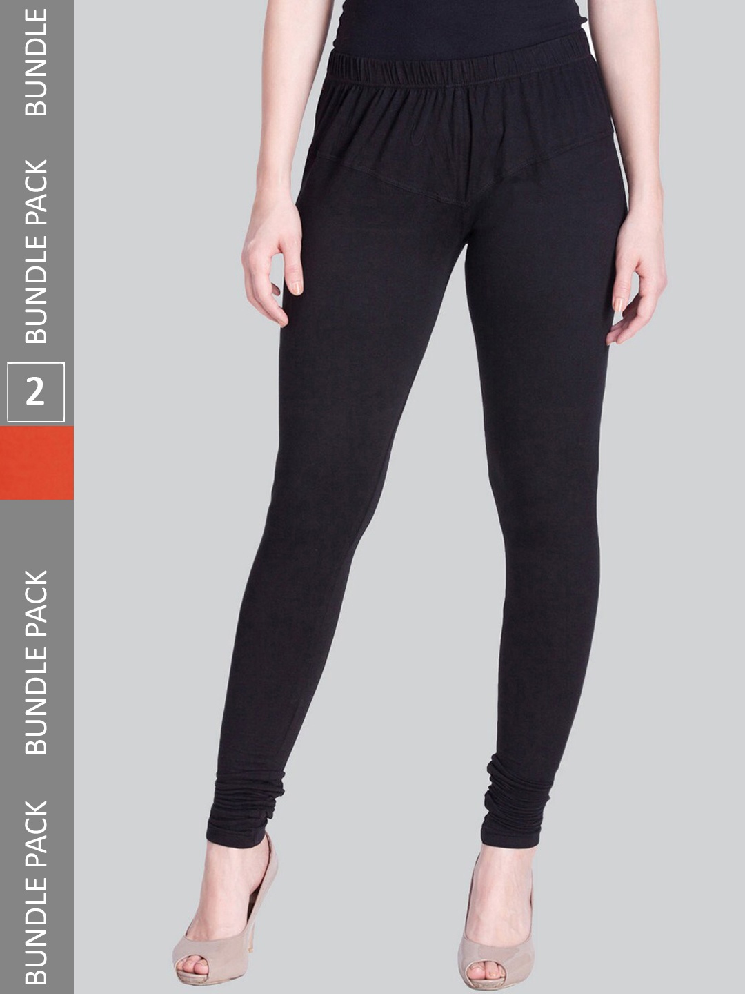 

LYRA Pack Of 2 Churidar-Length Leggings, Black