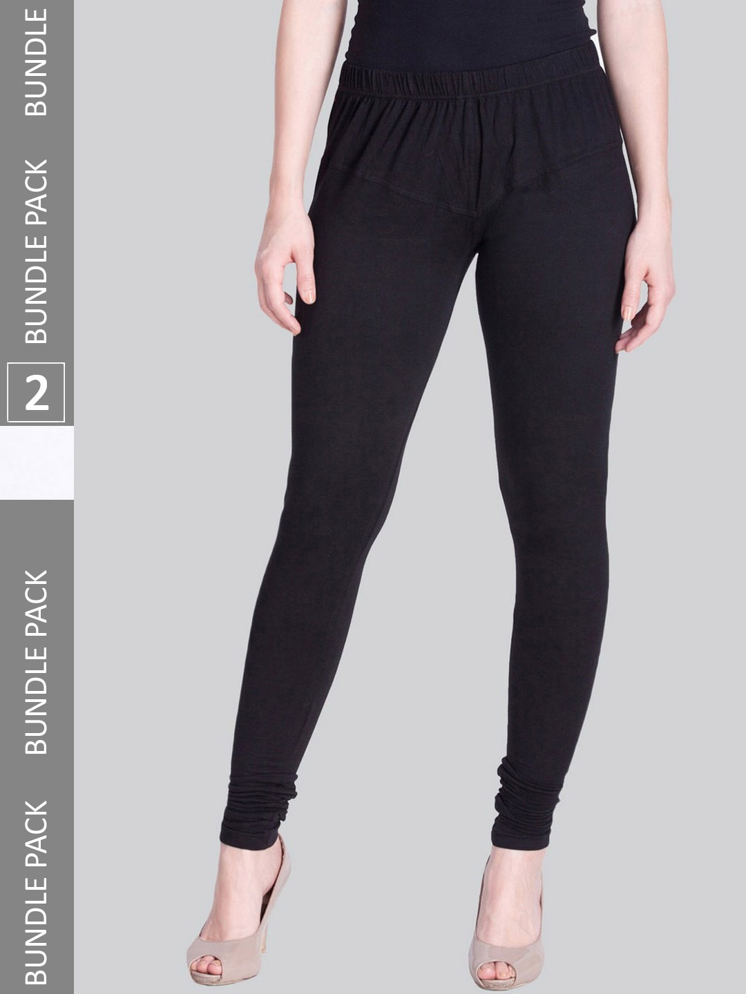 

LYRA Pack Of 2 Churidar-Length Leggings, Black