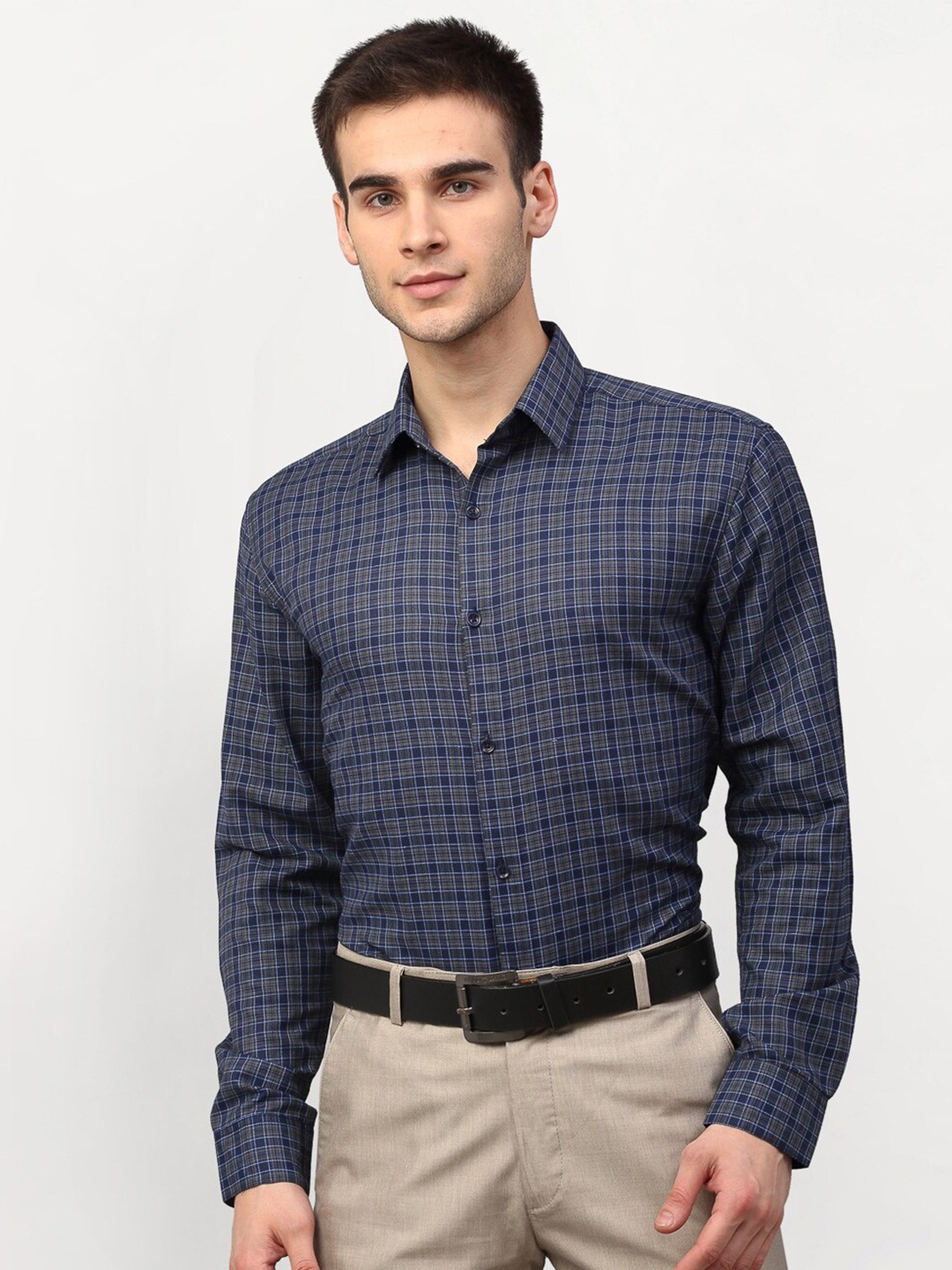 

JAINISH Checked Classic Formal Shirt, Blue