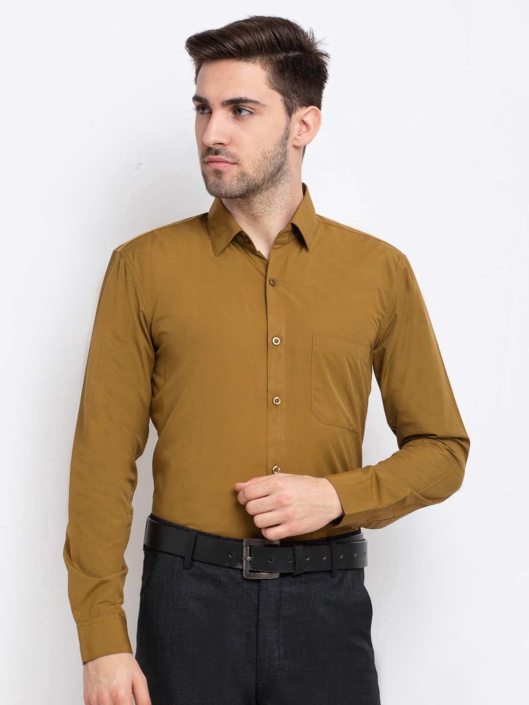 

JAINISH Classic Formal Shirt, Mustard