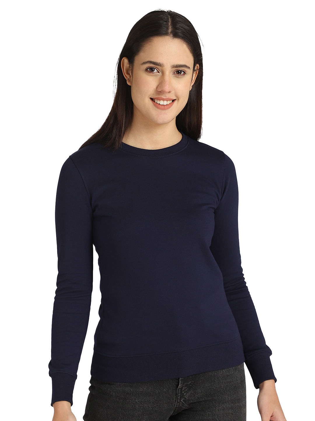 

DYCA Round Neck Cotton Sweatshirt, Blue