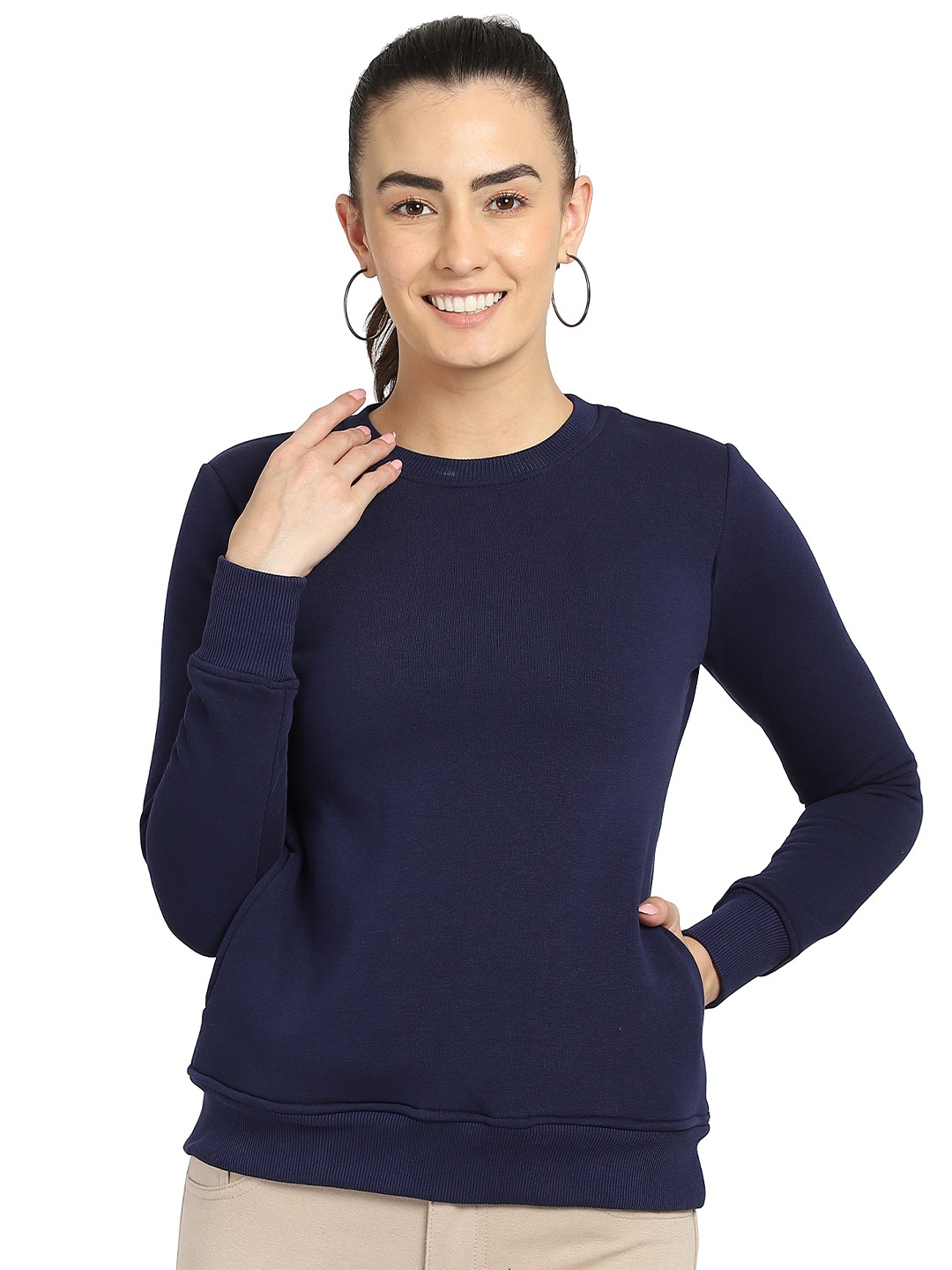 

DYCA Round Neck Cotton Sweatshirt, Blue