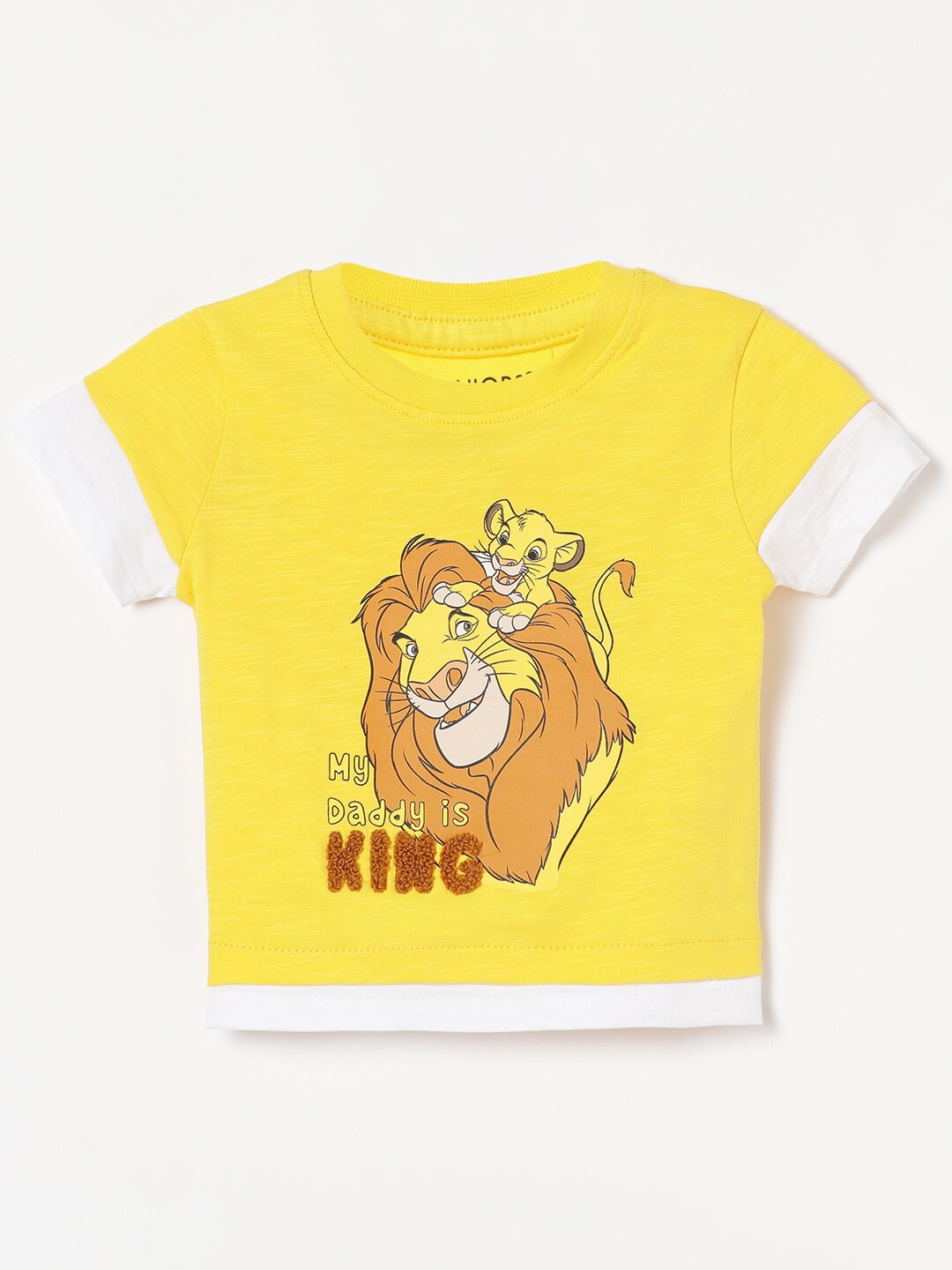 

Juniors by Lifestyle Boys Simba Printed Pure Cotton T-shirt, Yellow