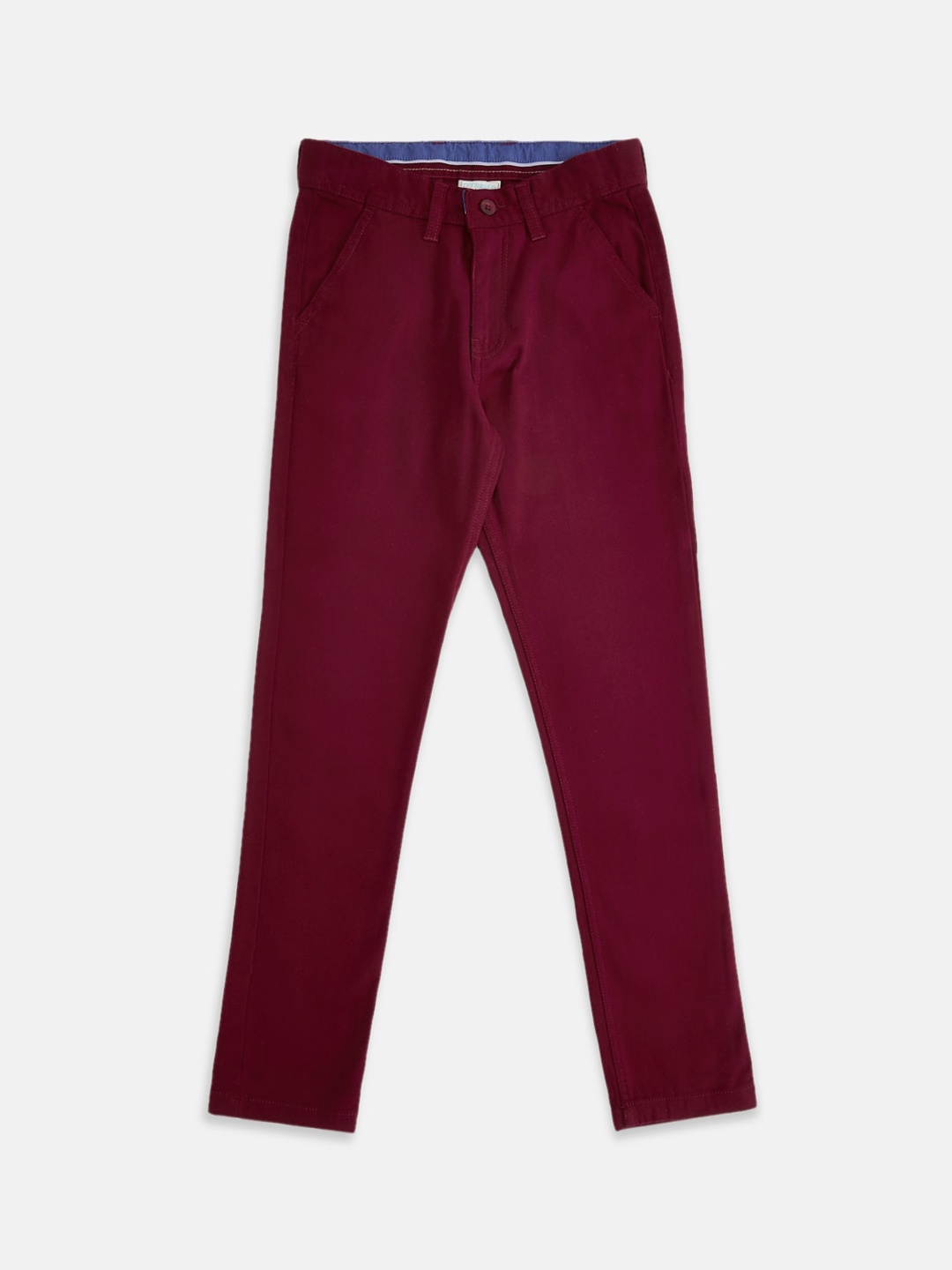 

Pantaloons Junior Boys Mid Rise Cotton Regular Fit Trouser, Maroon