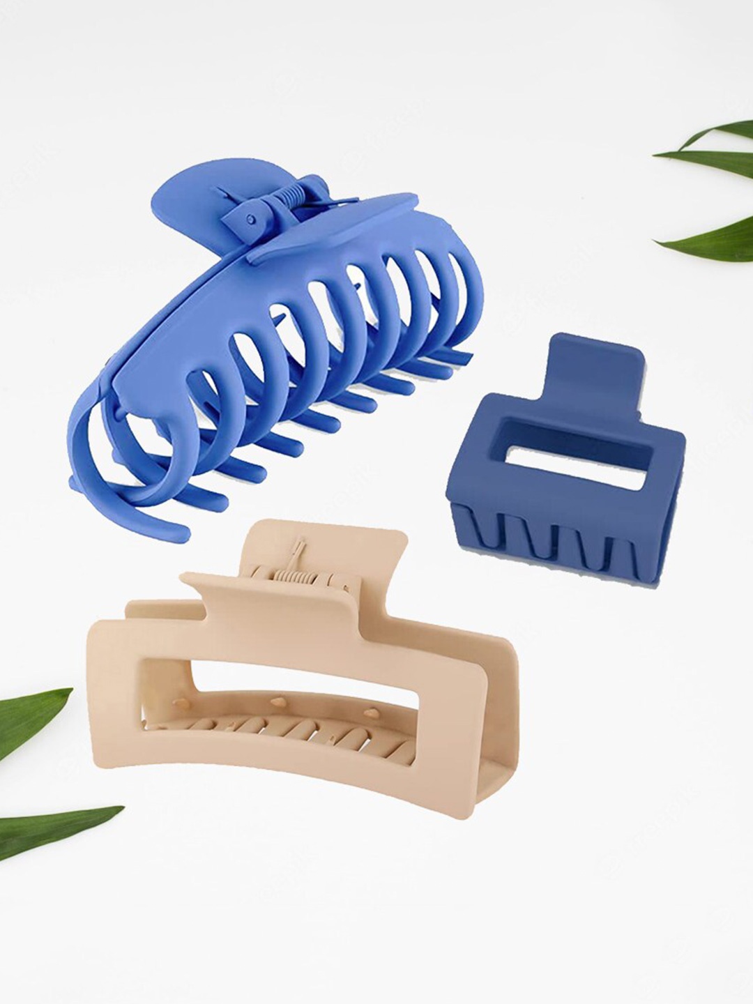 

FIMBUL Women Set of 3 Claw Clips, Blue