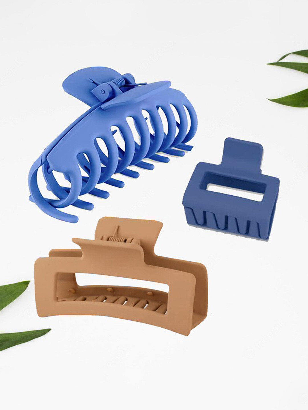 

FIMBUL Women Set of 3 Claw Clips, Blue
