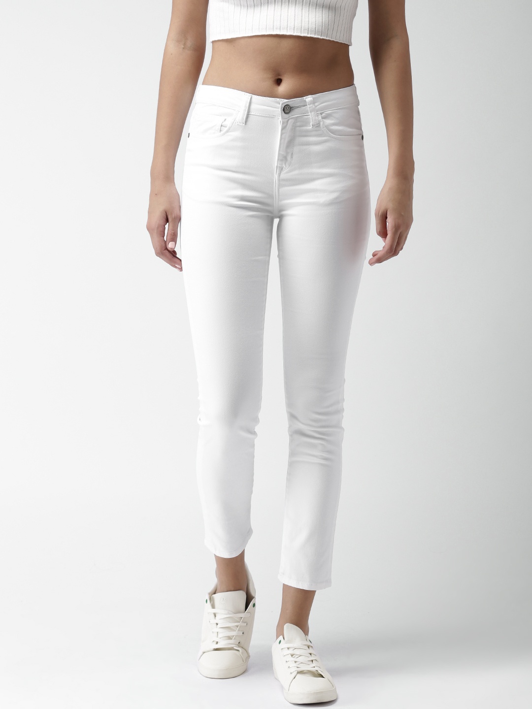 

Harvard Women White Skinny Fit Mid-Rise Clean Look Stretchable Jeans