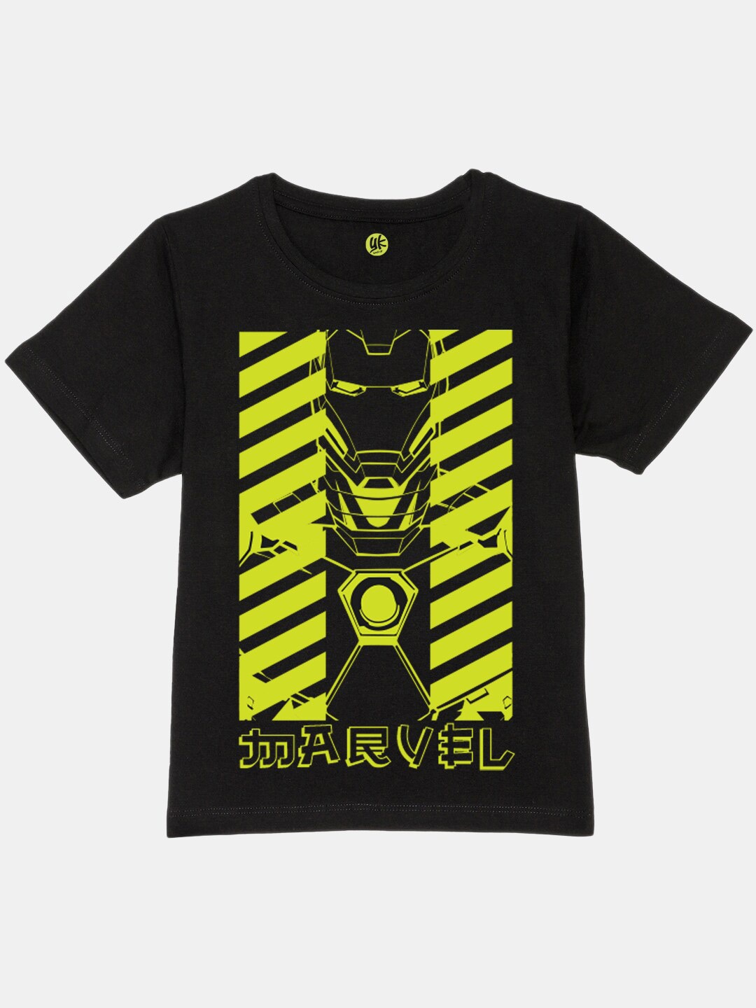 

YK Marvel Boys Avengers Printed Pure Cotton T-shirt, Black