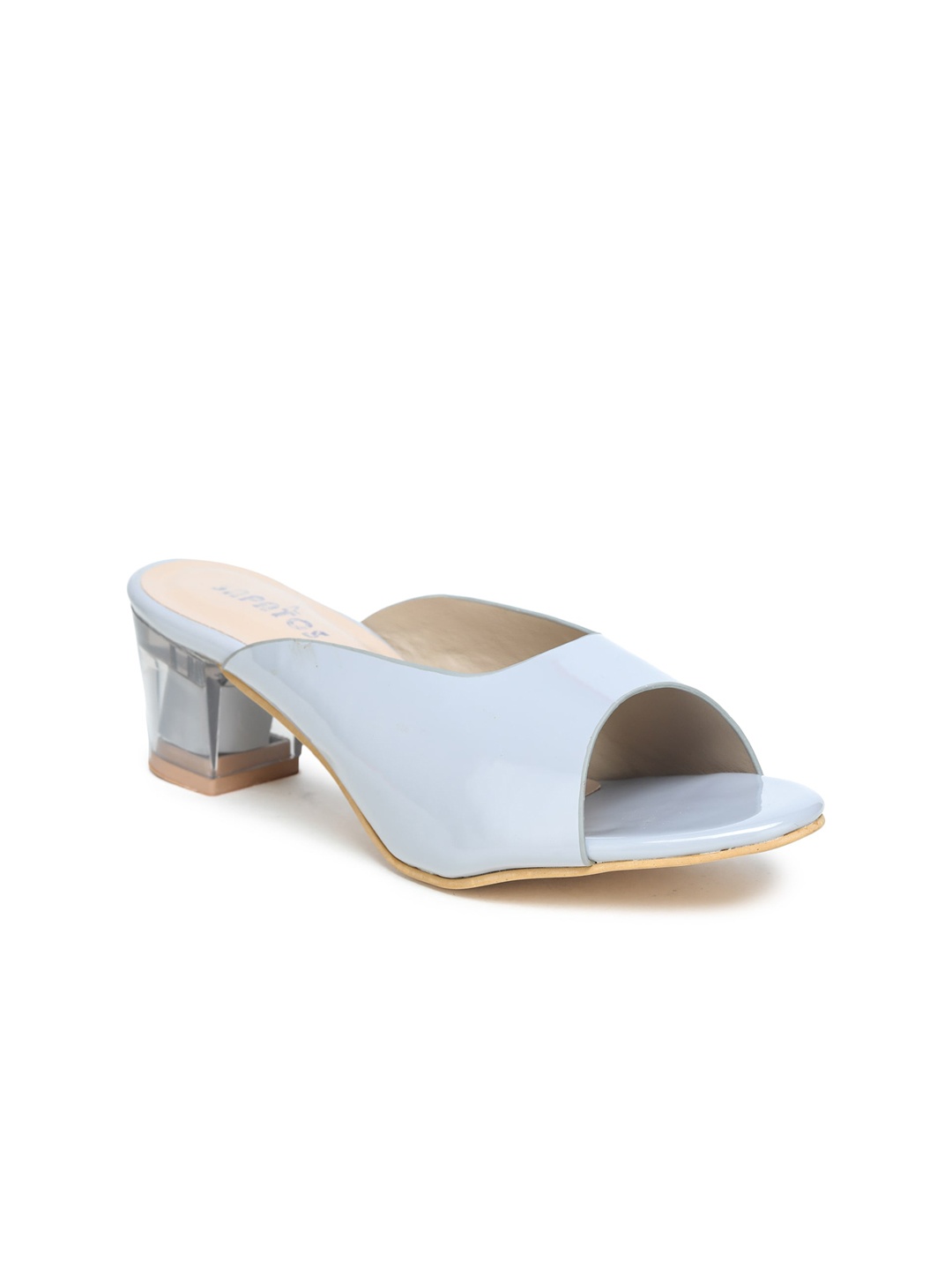 

SAPATOS Peep Toes Block Heel mules, Grey