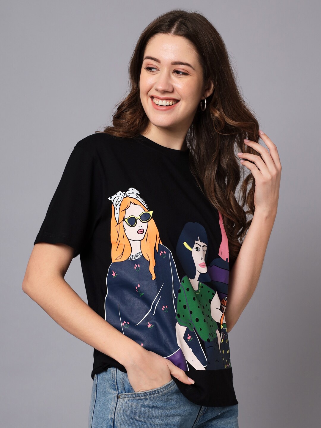 

The Dry State Graphic Printed Cotton Oversize T-shirt, Black