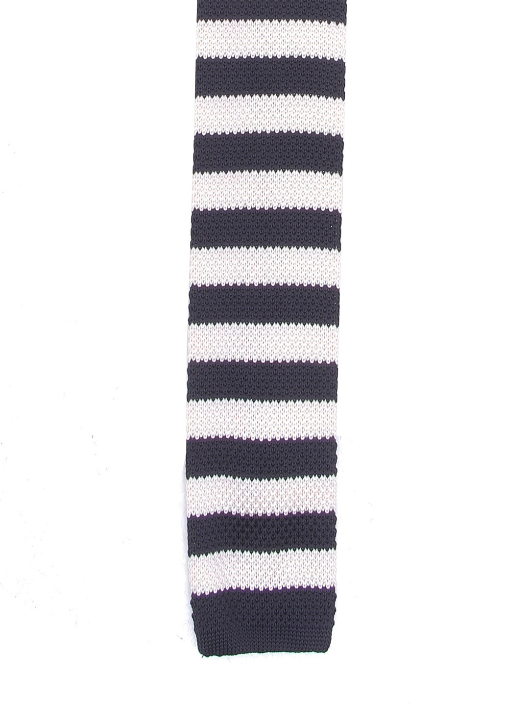

Calvadoss Men Striped Microfiber Skinny Tie, Black