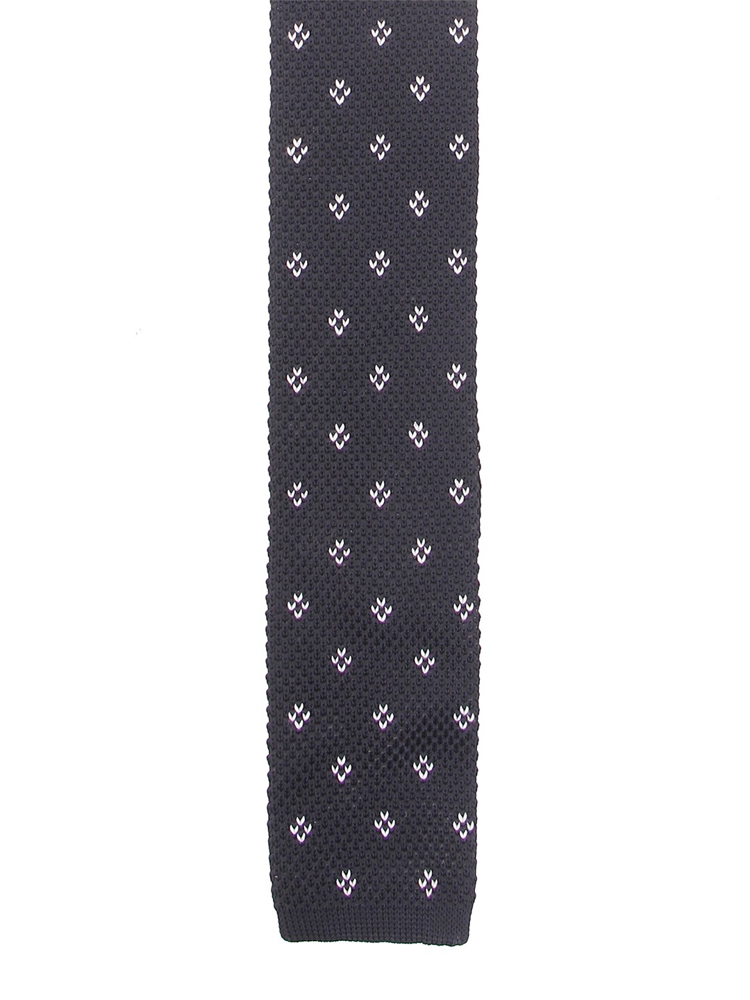 

Calvadoss Men Woven Design Microfiber Skinny Tie, Black