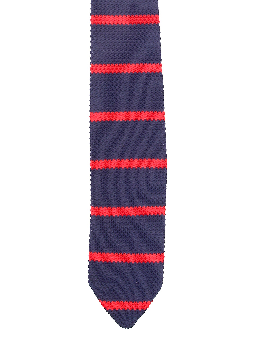 

Calvadoss Men Striped Microfiber Skinny Tie, Navy blue