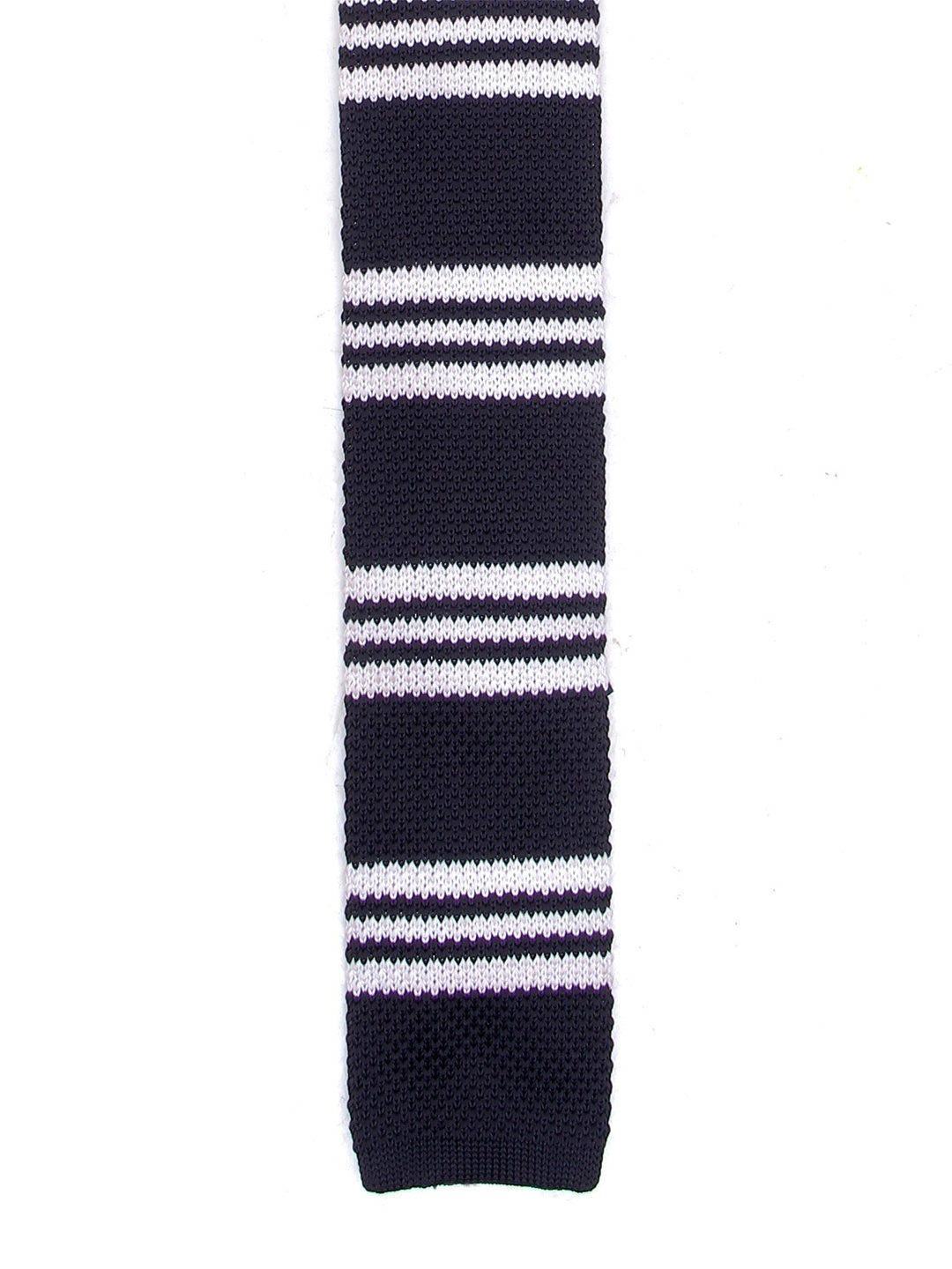 

Calvadoss Men Striped Microfiber Skinny Tie, Black