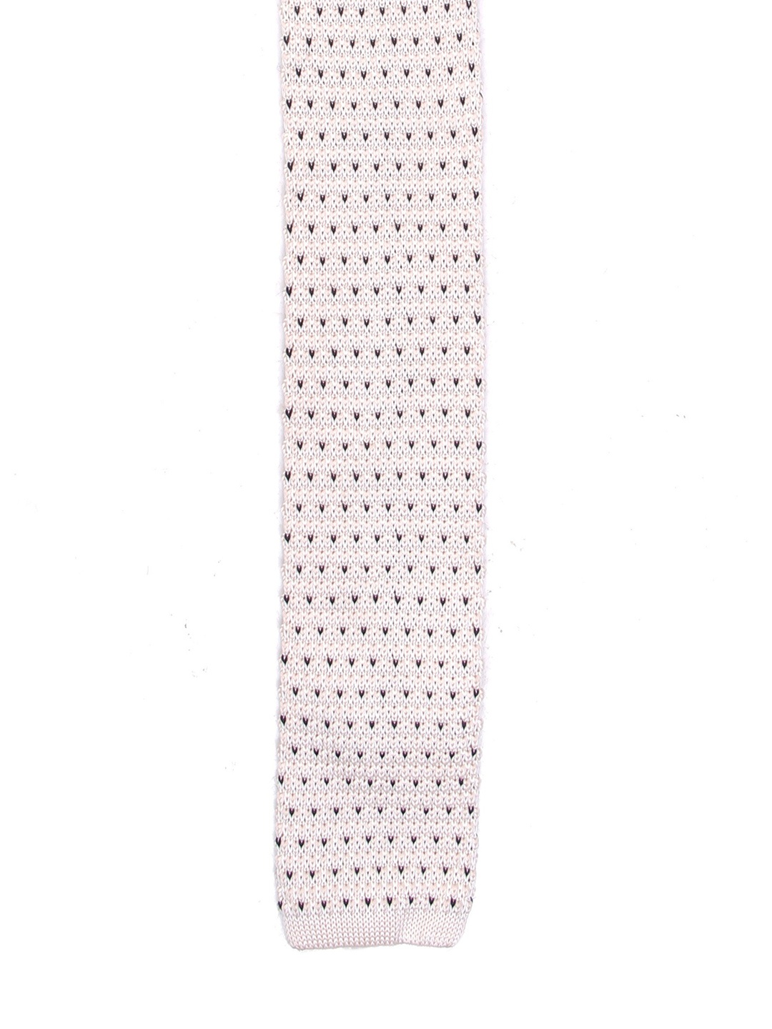 

Calvadoss Men Woven Design Microfiber Skinny Tie, Off white