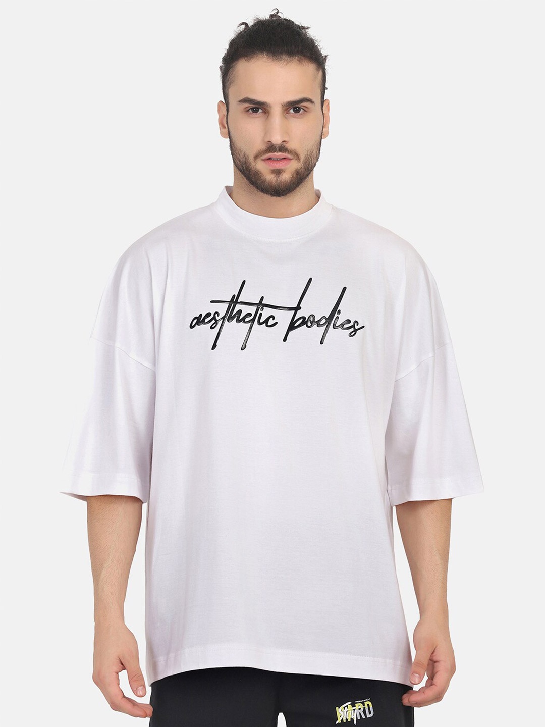 

Aesthetic Bodies Typography Printed Boxy Cotton T-shirt, White