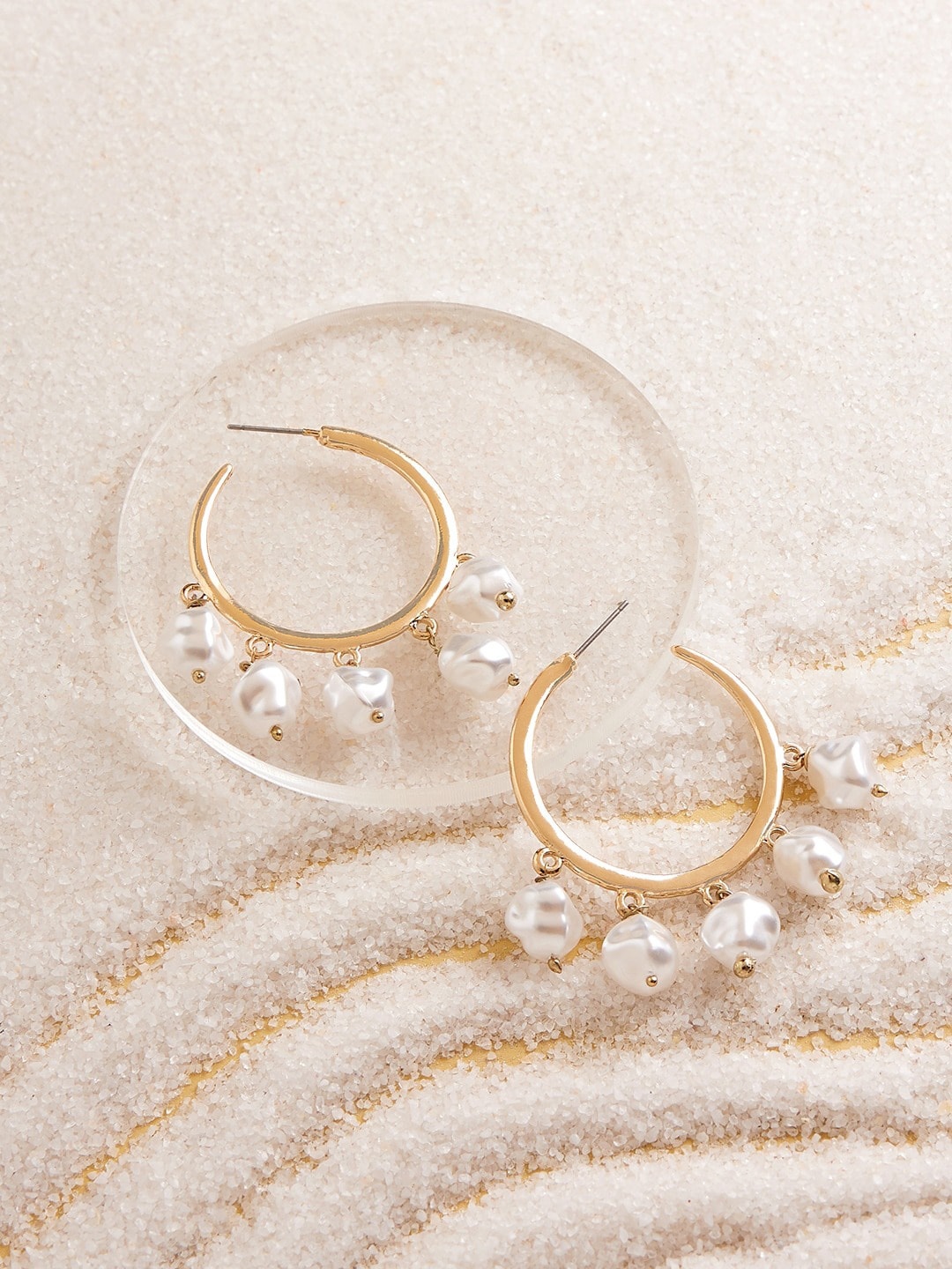 

AMI Gold-Plated Contemporary Hoop Earrings