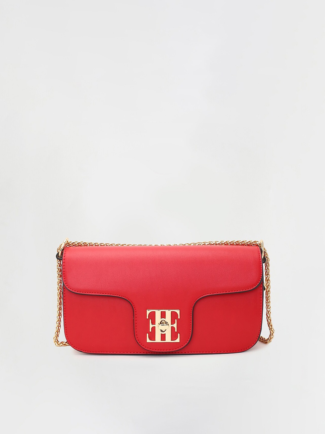 

ELLE Red Structured Satchel Sling Bag
