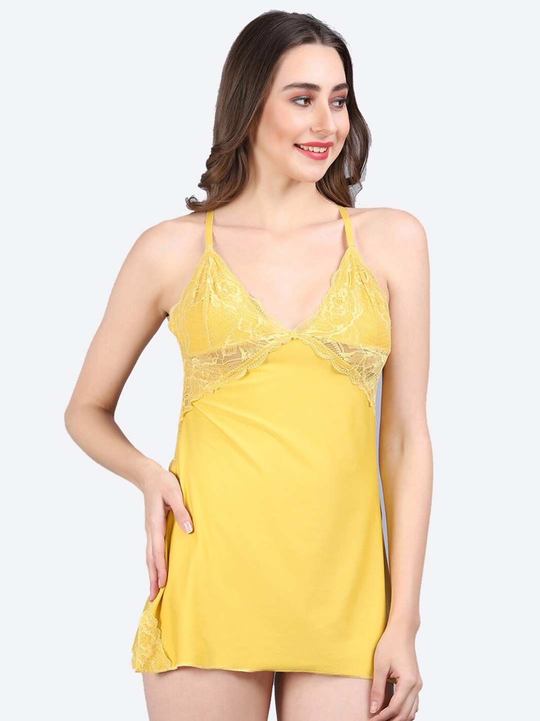 

Fleurt Halter Neck Baby Doll, Yellow